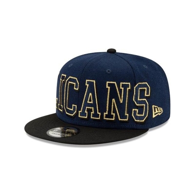 Sapca New Era New Orleans Pelicans NBA Block Font 9FIFTY Snapback - Albastri